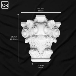 Gilded Laurel Column Capital